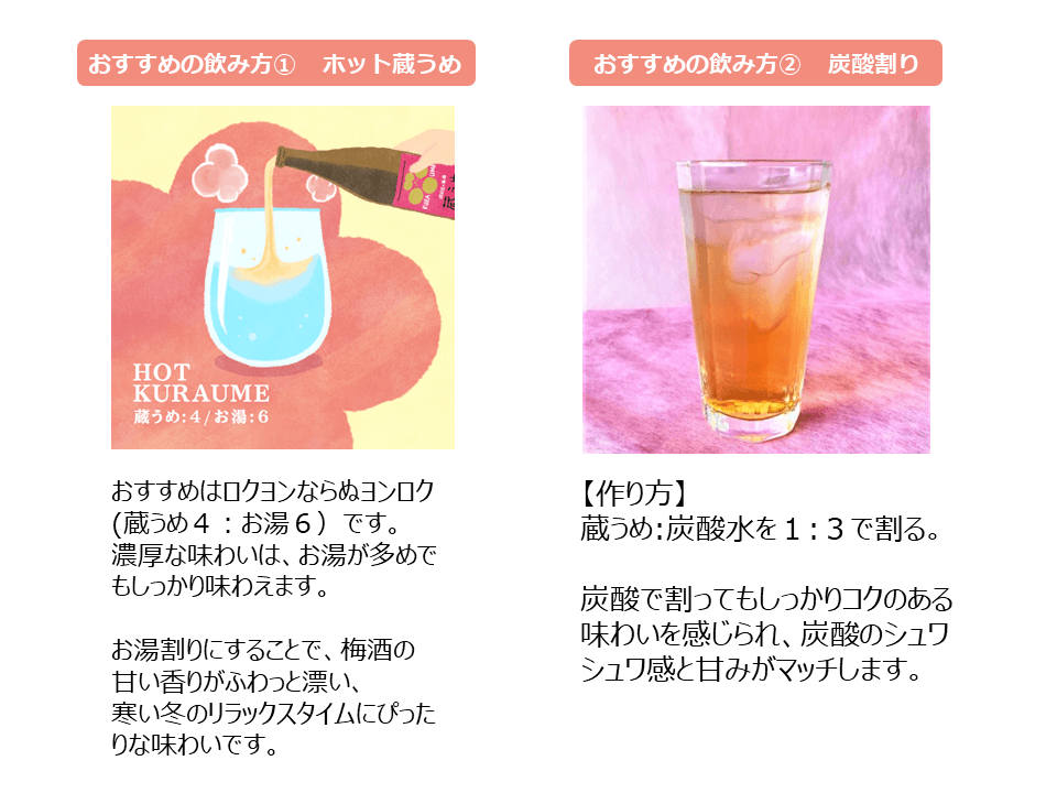 ホット蔵うめ・蔵うめ炭酸割り
